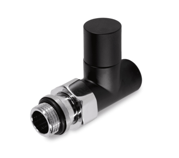 Вентиль SR Rubinetterie прямой серия "Tondera Light", ручной 1/2", цвет черный матовый