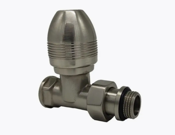 Вентиль SR Rubinetterie прямой серия "Ovus" 1/2", цвет матовый никель