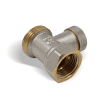 Клапан запорный "РС" прямой ВР-НР 1/2"х3/4",  без хвостовика