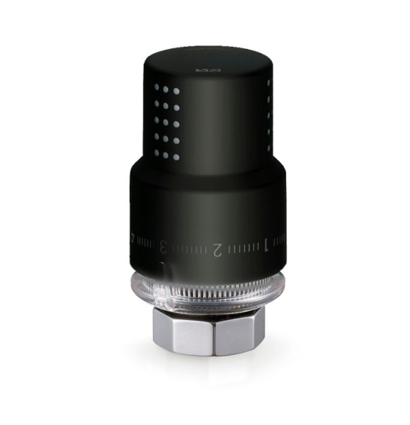 Термостатическая головка SR Rubinetterie "ARIA", цвет Чёрный матовый