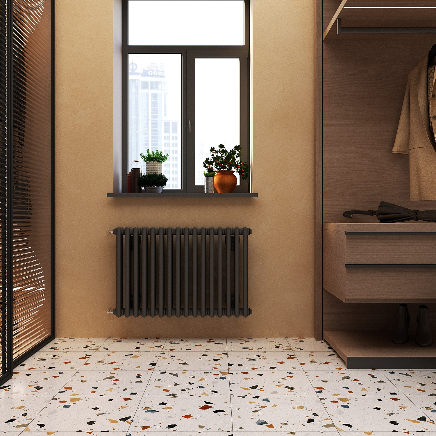 VELAR, 2-трубчатый радиатор, h - 450 мм