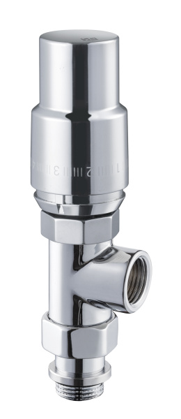 Вентиль на подачу осевой SR Rubinetterie Tondera 1/2", термостатический, цвет хром