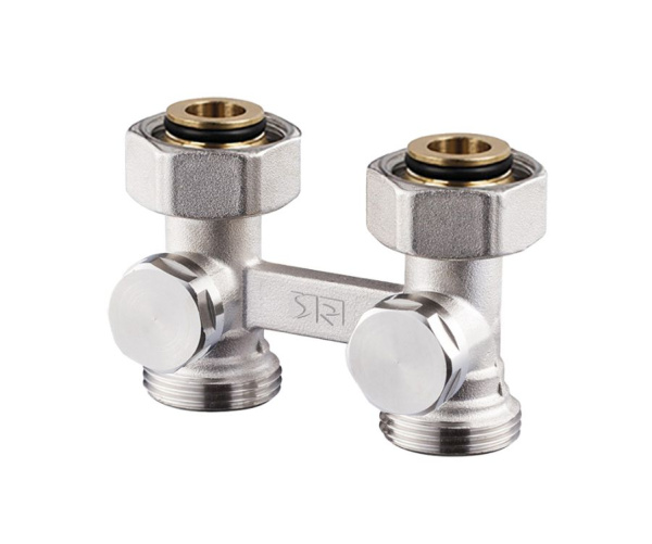 Прямой Н-образный клапан для нижнего подключения отопительных приборов 3/4”E x 3/4”E