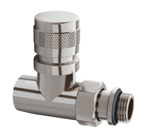 Вентиль на подачу прямой SR Rubinetterie Tondera 1/2", ручной регулировки, никель матовый