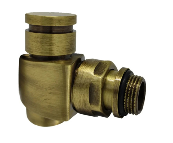 Вентиль запорный угловой серия Prestige & Minimal, 1/2", цвет бронза