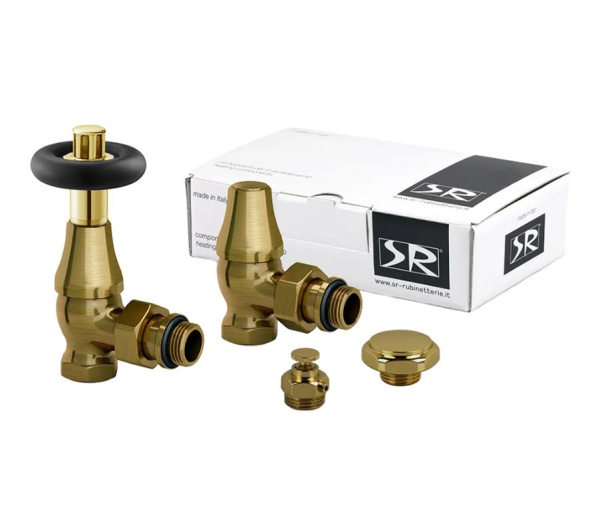 Комплект серия Old Style 1/2" угловой, цвет бронза (термостатика)