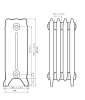 Радиатор чугунный РАДИМАКС Windsor 350, 4 секции, W 350-4s