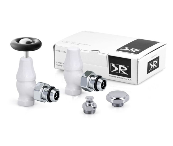 Комплект SR Rubinetterie Old Style 1/2" угловой, белый, K390-1500VC0A