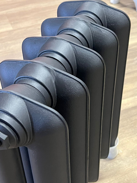 Радиатор чугунный РАДИМАКС WINDSBOLD 350, 5 секций, черный матовый, напольное исполнение, WB 350-5s ЛИКВИДАЦИЯ