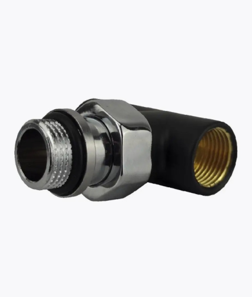 Вентиль SR Rubinetterie угловой серия "Tondera Light", ручной 1/2", цвет черный матовый