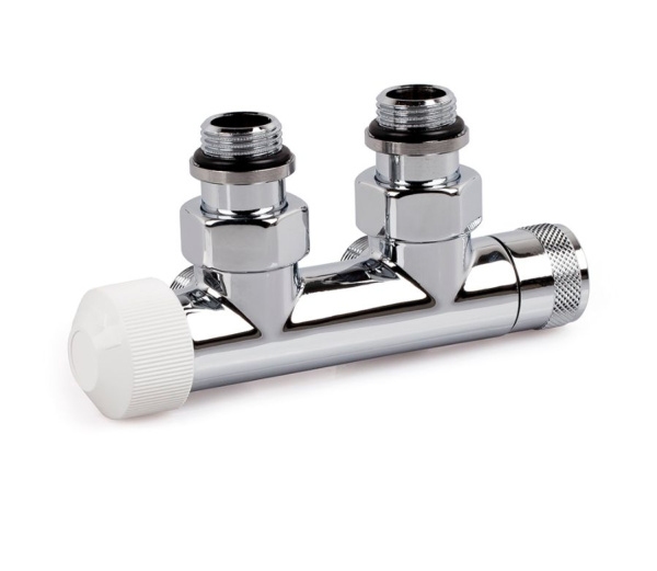 Узел нижнего подключения SR Rubinetterie угловой, левый, серия Tondera 1/2" x 3/4"E, цвет хром