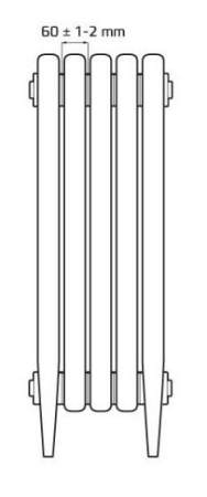 Радиатор чугунный РАДИМАКС Loft 600/070, 10 секций, LF 600/070-10s
