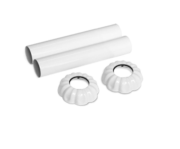 Комплект декоративных трубок "ретро", 70xD 18-20-1/2" цвет  белый