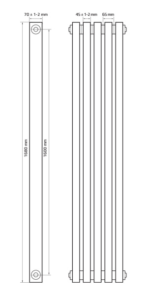 Радиатор чугунный РАДИМАКС LYNN 1600, 12 секций, LY 1600-12s