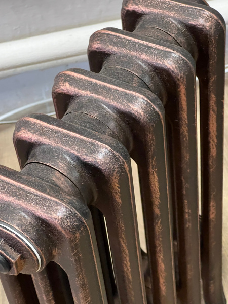 Радиатор чугунный РАДИМАКС Loft 350, 5 секций, состаренная медь, напольное исполнение, LF 350-5s  ЛИКВИДАЦИЯ