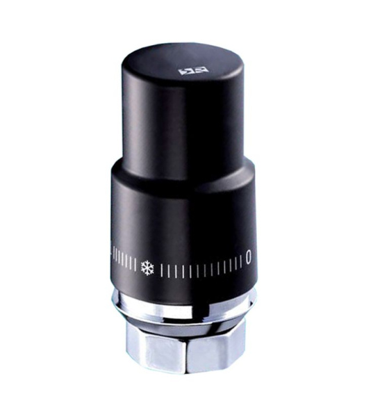 Термостатическая головка "Ретро", М30х1,5 цвет Чёрный матовый