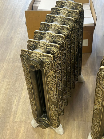 Радиатор чугунный РАДИМАКС Windsor 500, 7 секций, состаренная бронза, напольное исполнение, W 500-7s  ЛИКВИДАЦИЯ