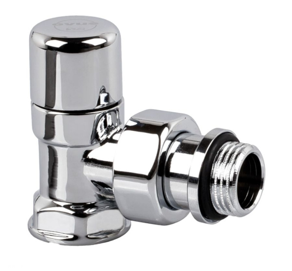 Запорный угловой клапан серия Ovus, 1/2", цвет хром