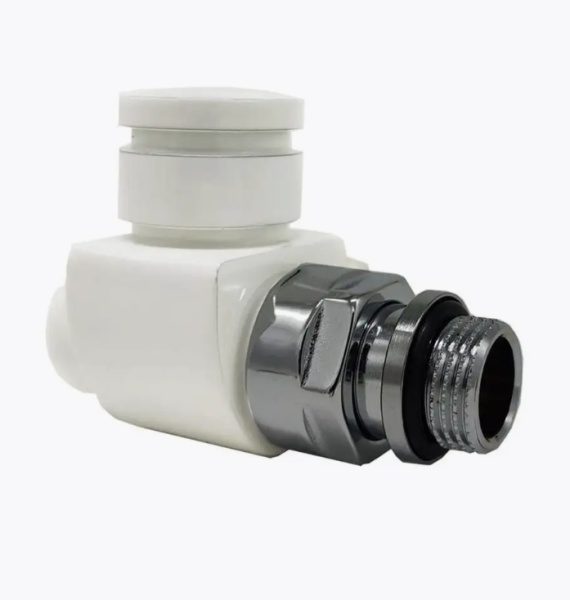 Вентиль запорный прямой серия Prestige & Minimal, 1/2", цвет белый