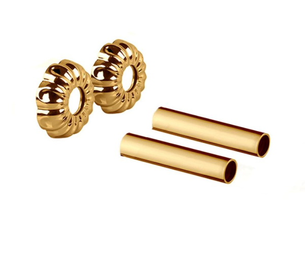 Комплект декоративных трубок  "ретро" 70хD 18-20-1/2" цвет золото