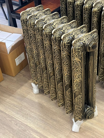 Радиатор чугунный РАДИМАКС Windsor 500, 7 секций, состаренная бронза, напольное исполнение, W 500-7s  ЛИКВИДАЦИЯ