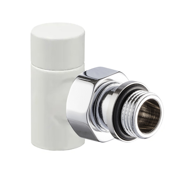 Клапан запорный угловой 1/2" цвет белый