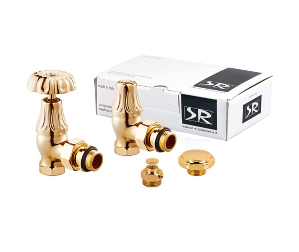 Комплект серия Old Style 1/2" угловой, цвет золото