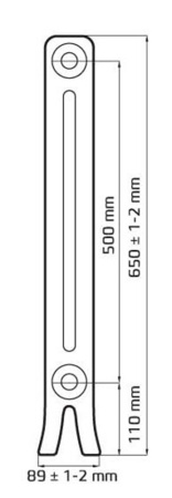 Радиатор чугунный РАДИМАКС Loft 500/070, 5 секций, LF 500/070-5s
