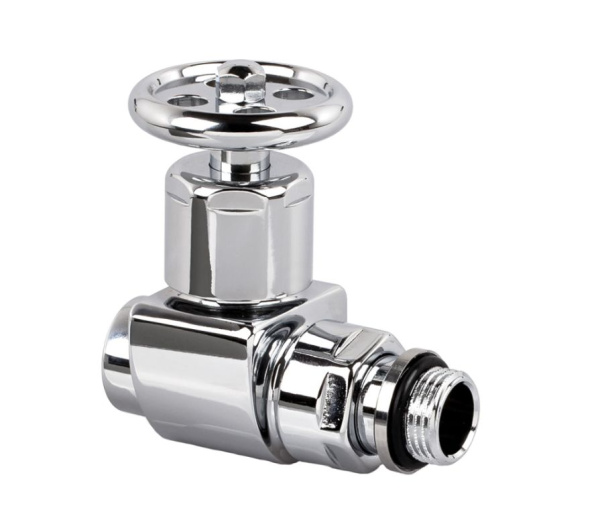 Вентиль прямой (маховик) серия Prestige & Minimal 1/2", цвет  хром