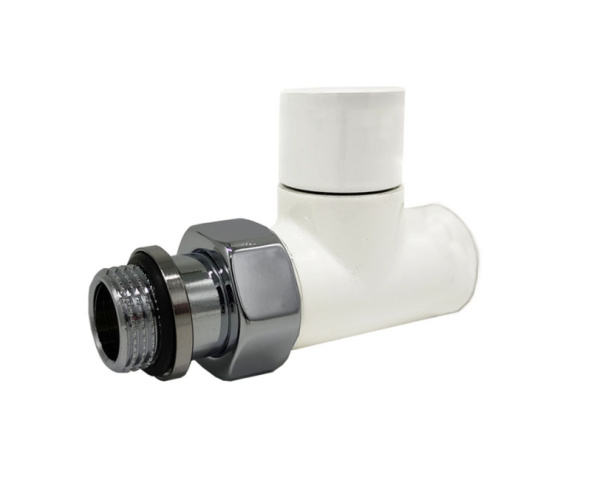 Клапан запорный прямой 1/2" цвет белый