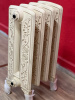 Радиатор чугунный RETROstyle Bohemia-450, 4 секции, только для автономной системы отопления, слоновая кость с золотой патиной, напольное исполнение, RETROstyle RS-BOH-450-4s ЛИКВИДАЦИЯ