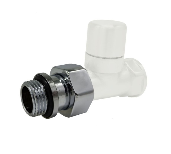 Запорный прямой клапан серия Ovus, 1/2", цвет белый