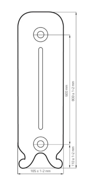 Радиатор чугунный РАДИМАКС YORK 600, 5 секций, Y 600-5s