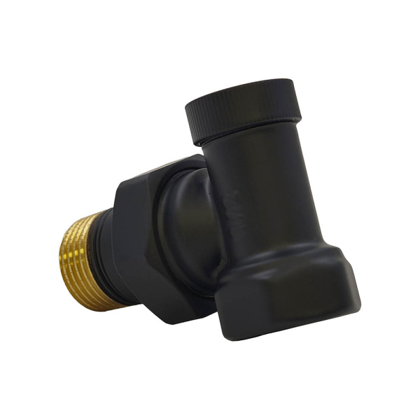 Запорный клапан Primoclima Armature угловой 1/2", черный мат