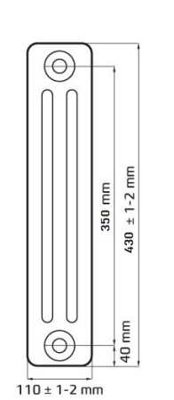 Радиатор чугунный РАДИМАКС Loft 350, 1 секция, LF 350