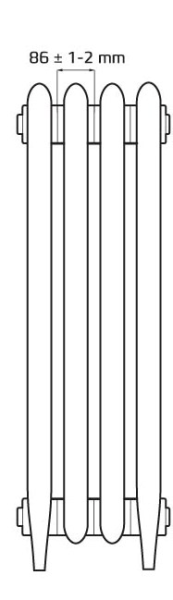 Радиатор чугунный Bohemia R 800/220, c узором, 1 секция, RETROstyle RS-BOH R 800/220