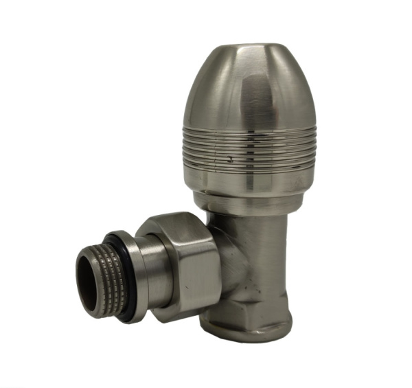 Вентиль SR Rubinetterie угловой серия "Ovus" 1/2", цвет матовый никель
