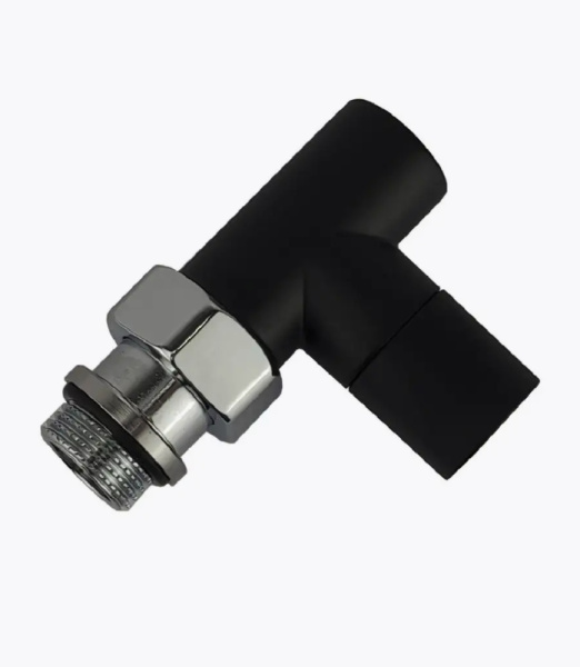 Вентиль SR Rubinetterie прямой серия "Tondera Light", ручной 1/2", цвет черный матовый