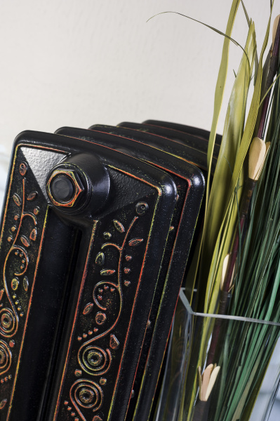 Радиатор чугунный Bohemia R 800/220, c узором, 4 секции, RETROstyle RS-BOH R 800/220-4s