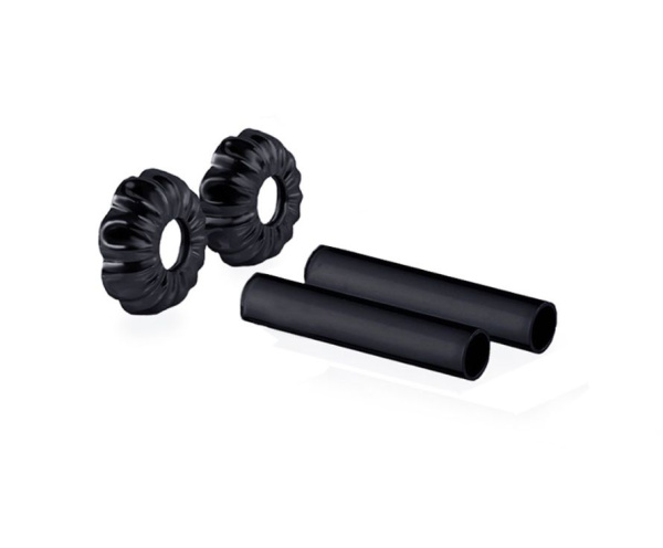 Комплект декоративных трубок SR Rubinetterie Old Style, L70 x Ø18-20-1/2”, цвет чёрный матовый