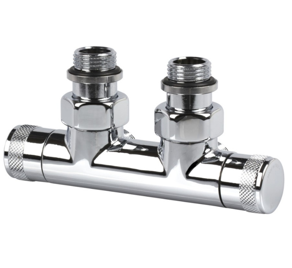 Узел угловой SR Rubinetterie Tondera 50 мм, запорный 1/2"х3/4" Е, цвет хром