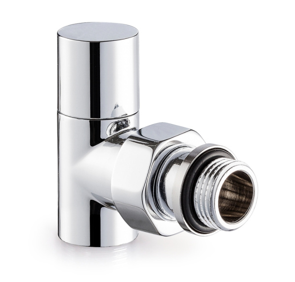 Вентиль угловой, ручной 1/2" цвет хром