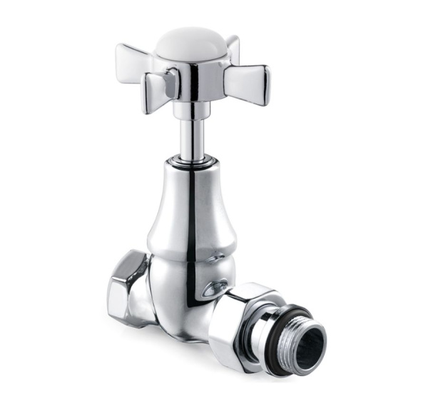 Прямой клапан для радиатора, серия Victoria, 1/2", цвет хром