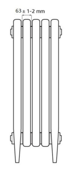 Радиатор чугунный РАДИМАКС Loft 500/070, 1 секция, LF 500/070-1s